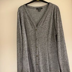 Long Sleeved Button Up Dress from Primark, Size 10, Black